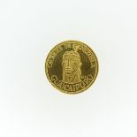 A Venezuelan Cacique Urimare gold (900) Coin Token, 6g.