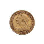 A Victorian gold Half Sovereign, dated 1899.