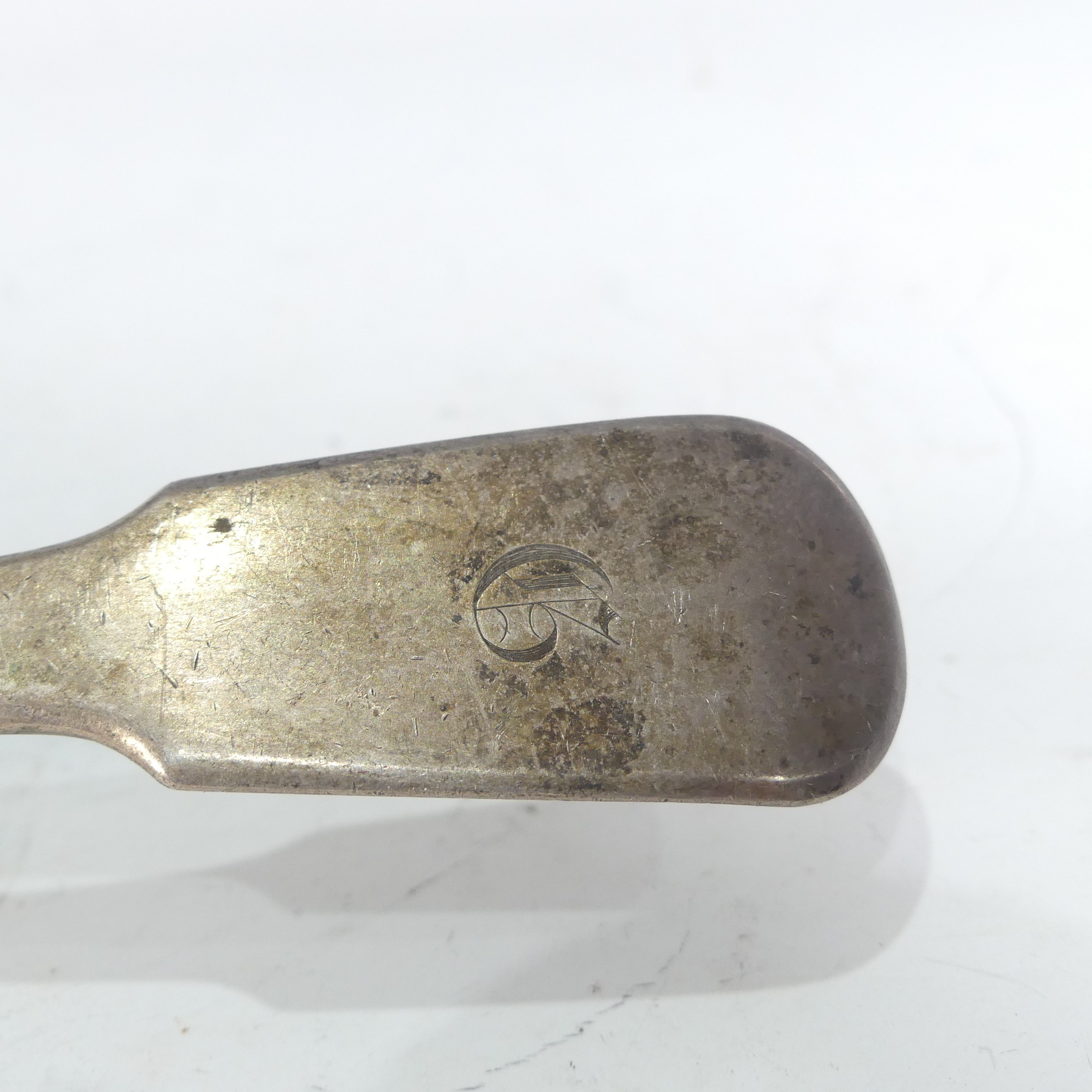 A George IV silver Fish Slice, by William Knight II, hallmarked London, 1825, fiddle pattern, - Image 3 of 4