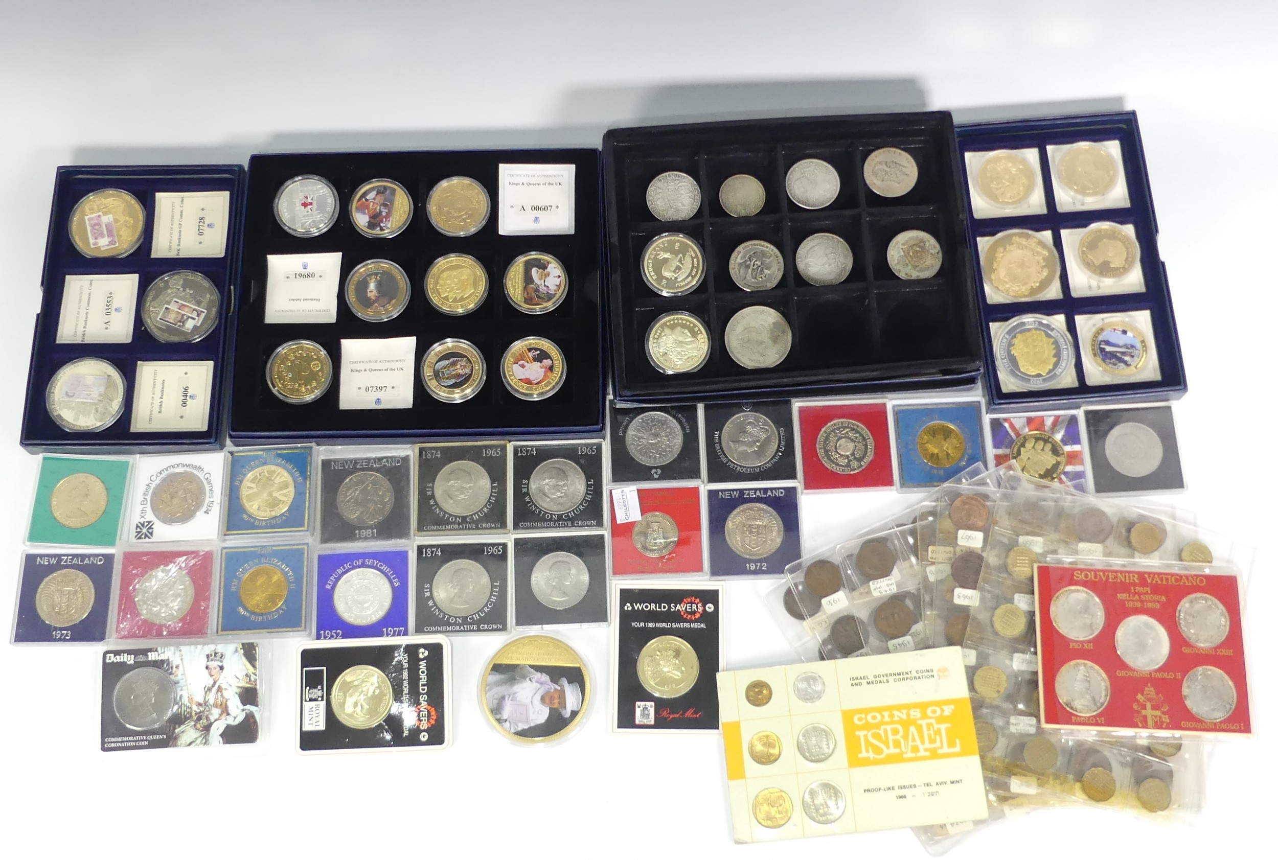 A quantity of Collector's Coins, some with certificates, some boxes, other crowns and a quantity