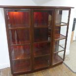 A 20th century Skovby rosewood triple door display cabinet, fitted with new bulbs and all work, W