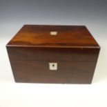 A Victorian rosewood veneered Toilet Case, with the retailer's label, 'Gale & Lawday, Liverpool &