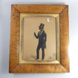 Frederick Frith (1819-1871), Silhouette portrait of a Gentleman in Top Hat, cut-out silhouette
