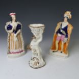A pair of mid 19thC Staffordshire Figures, possibly modelled on Macbeth and Lady Macbeth (Sarah