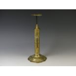 Postal History; A Victorian brass candlestick letter Scale, by 'R.W.WINFIELD, Birmingham', dated 'ma