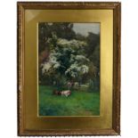 Mildred Anne Butler RA RWS (1858-1941), 'Under the Hawthorn Tree', watercolour, signed 'Mildred.A.