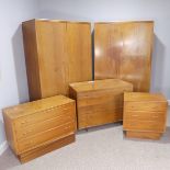 Robert Heritage for Archie Shine ‘Hamilton’ teak three-piece bedroom Suite, to include a pair of