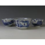 An antique Chinese blue and white Bowl, with four character mark to base for Kangxi, underglaze blue