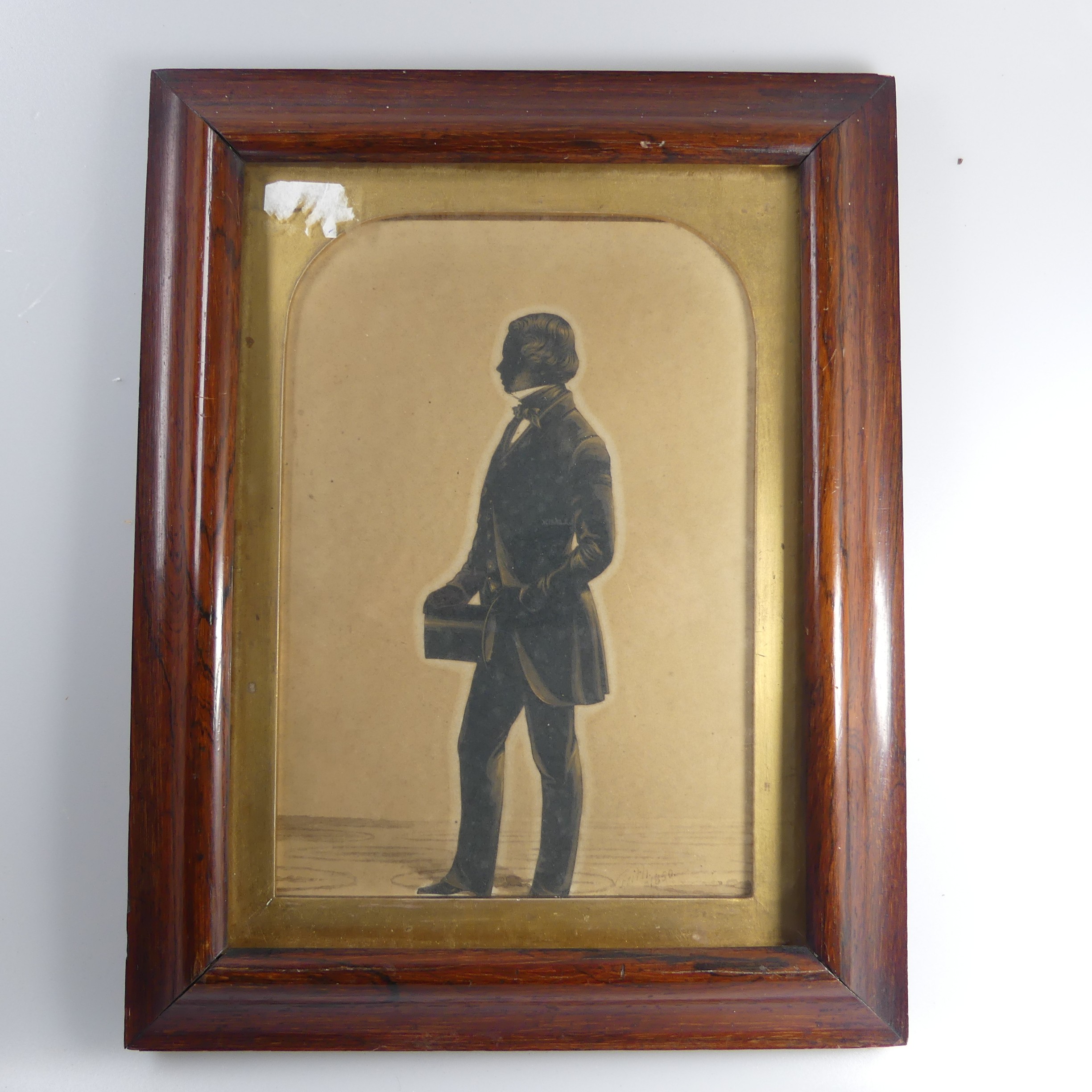 Frederick Frith (1819-1871), Silhouette portrait of a Gentleman in Top Hat, cut-out silhouette - Image 4 of 7