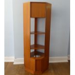A mid 20thC G-Plan open Bookcase, base with four drawers, together with another G-Plan open