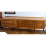 Robert Heritage for Archie Shine - A 1960s teak and rosewood 'Hamilton' sideboard, ledged back