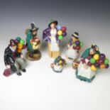 A small quantity of Royal Doulton character Figures, to comprise The Balloon Man, Balloon Lady,