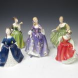A small quantity of Royal Doulton Ladies, to comprise 'Fair Lady', 'Nicola', 'Fleur', 'Debbie', '