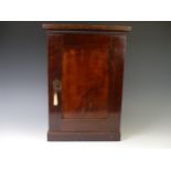 An Antique mahogany hanging wall key Cupboard, W 34 cm x H 49.5 cm x D 11 cm.