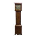 Rudd, Warminster, an 18thC oak Longcase Clock with an 8 day movement, the 11-inch square brass