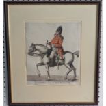 An antique etching of 'A General View of Old England', coloured, 30cm x 26cm, together with an