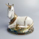 A Royal Crown Derby 'Unicorn' Paperweight, limited edition (947/2000), created in celebrated of