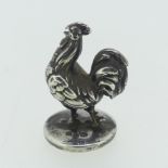 Sampson Mordan; An Edwardian silver Novelty Seal, hallmarked Chester 1908, in the form of a