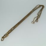 A long 9ct gold chain ropetwist Necklace, 152cm long, 19g.