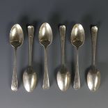 A set of six George V silver Teaspoons, by Josiah Williams & Co., hallmarked London, 1930/2, Old
