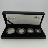 The Royal Mint 2010 Britannia Four-Coin silver proof set, with certificate, together with The