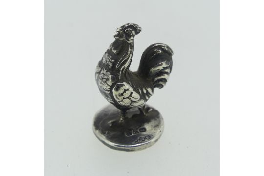 Sampson Mordan; An Edwardian silver Novelty Seal, hallmarked Chester 1908, in the form of a - Image 5 of 5