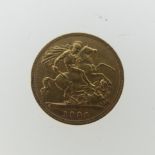 A Victorian gold Half Sovereign, dated 1896.