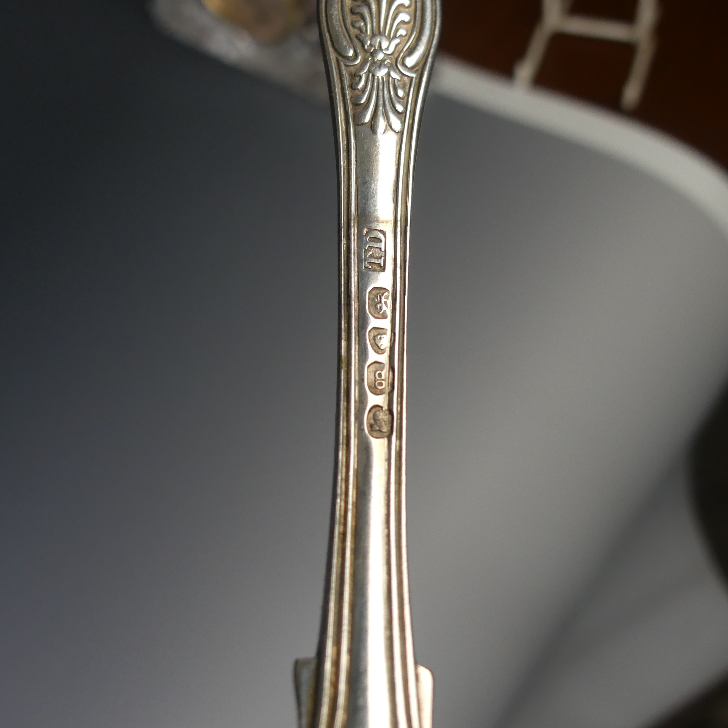 A Victorian silver Dessert Spoon, by Chawner & Co., hallmarked London, 1846, Victoria pattern, - Image 3 of 4
