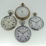 A Majex military GSTP Pocket Watch, with white enamel dial subsidiary seconds dial, luminous hands