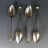 A set of four George III silver Table Spoons, by George Wintle, hallmarked London, 1792, Old English