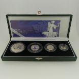 The Royal Mint Silver proof Britannia Collection four Coin Sets, dated 1998, 2007 and 2003 (3)