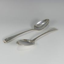 A pair of George III silver Table Spoons, by Peter & William Bateman, hallmarked London, 1813, Old