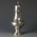 A George VI silver Sugar Caster, hallmarked Birmingham, 1946, of traditional form, the removable