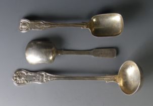 A Victorian Scottish silver Toddy Ladle, makers mark 'GE', hallmarked Glasgow, 1844, Queens pattern,