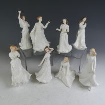 A quantity of Royal Doulton Sentiments, comprising Across the Miles HN3934, Charmed HN4445, Au