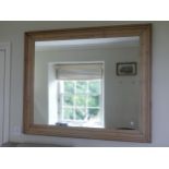 A Large rectangular wall Mirror, H 101 cm x W 121.5 cm.