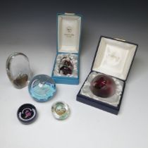 A small quantity of Paperweights, to comprise Selkirk ‘Azure’, a Caithness limited edition ‘Space