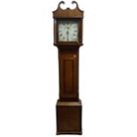 An Early-19th century oak and mahogany 30-hour longcase Clock, the painted dial with Roman chapter