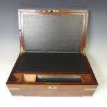 A 19thC mahogany Writing Slope, with fitted interior, W 40.5 cm x H 15.5 cm x D 24.5 cm.