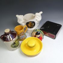 Honiton Pottery: a vintage Dunhill ceramic Ashtray, together with five other items of advertising c