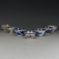 A small quantity of 18thC and later English porcelain Tea Bowls, decorated in the chinoiserie style,