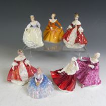 A Royal Doulton miniature Figure of Chloe, M10, together with two Southern Belles HN3174,