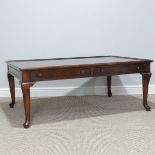 A Brights of Nettlebed walnut coffee Table, of large proportions, W 123 cm x H 48 cm x D 82 cm.