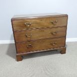 An Early 19thC mahogany Chest of drawers, possibly former base of larger piece of furniture,