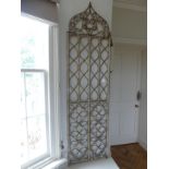 A Pair of decorative Antique giltwood screen Panels, pierced Moorish decoration, H 170 cm x W 46.5