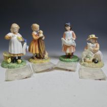 A group of four Royal Doulton limited edition 'Age of Innocence' Figures, to comprise 'Feeding Time'