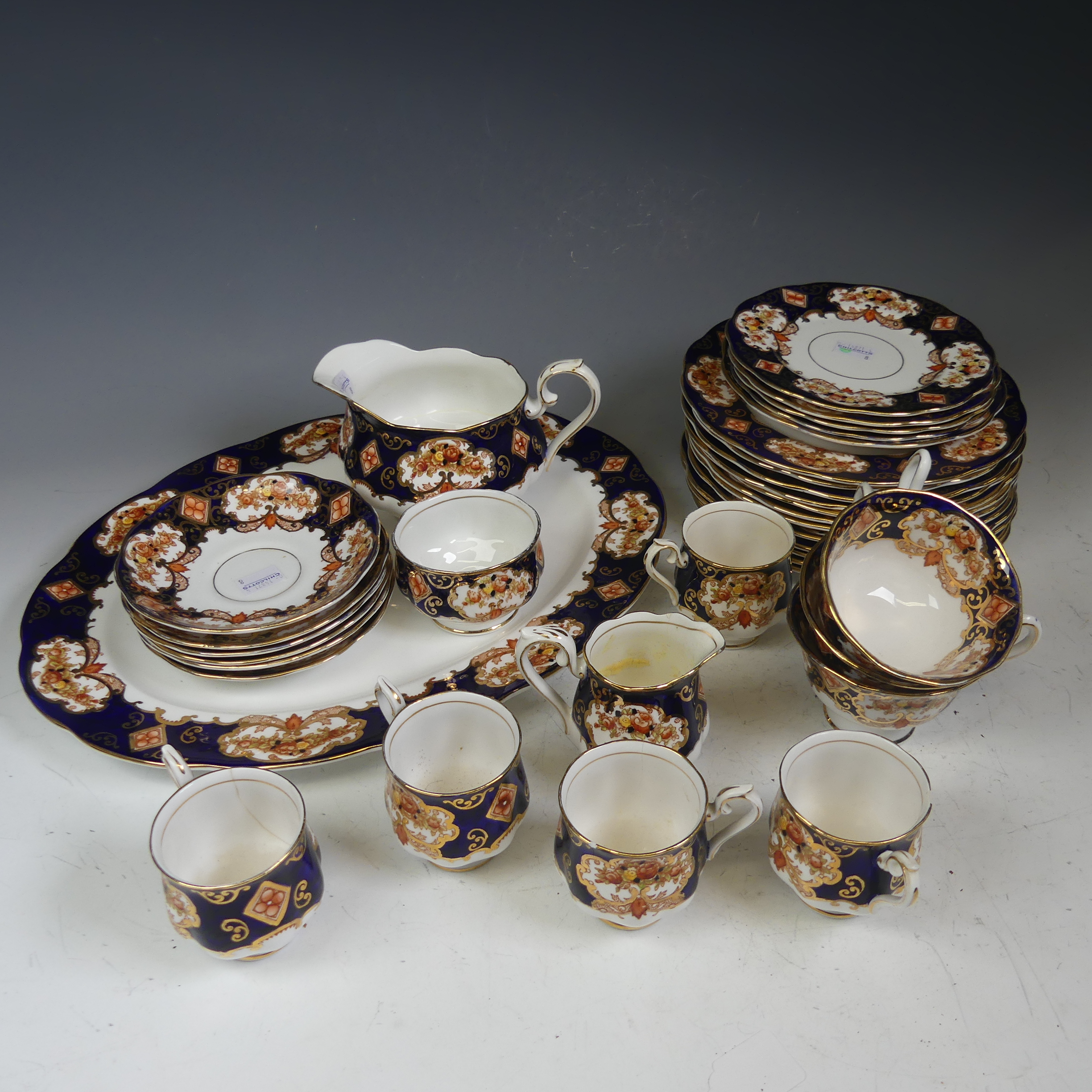 A Royal Albert 'Heirloom' pattern part Tea and Dinner Service, comprising six Tea Cups and - Image 2 of 7