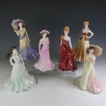 A small quantity of Coalport Ladies of Fashion, comprising Felicity, Carolyn, Rosie, Yvonne, Vicky