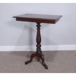 A 19thC mahogany rectangular wine Table, W 60.5 cm x H 74 cm x D 39.5 cm.