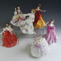 A quantity of Royal Doulton Ladies, comprising Joy HN4654, Hazel HN3167, Belle HN3703, Christine